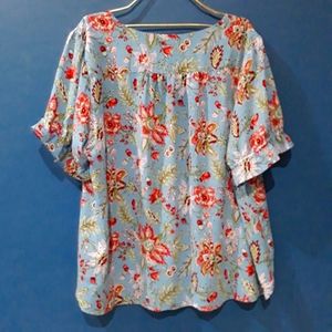 LOFT floral top, size plus 24